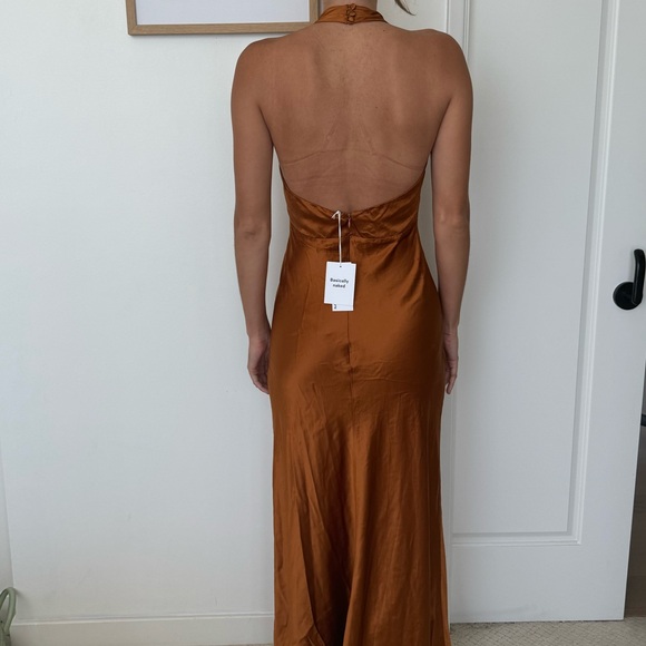 NWT Reformation Daniela Silk Dress size 4 - copper - Picture 3 of 11